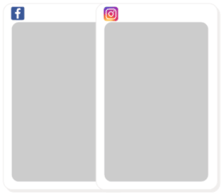 Illustration d’une publicité Meta Ads adaptée aux formats verticaux sur Facebook et Instagram.