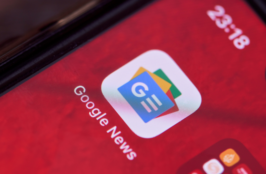 Image illustrant l'application Google News sur téléphone