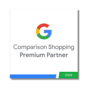 Badge officiel Google Partner Premier 2024, certifiant l’expertise avancée d’une agence en gestion et optimisation de campagnes Google Ads.