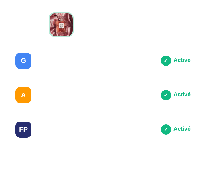 Activation multicanale d'un flux produit enrichi sur Google Merchant Center, Amazon Marketplace et fiche produit e-commerce